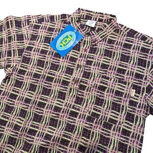 Vintage PCH Pacific Coast Highway Shirt Men Large Grid Popover Beach Surf Skate
